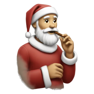 Santa smoking a cigar  sticker
