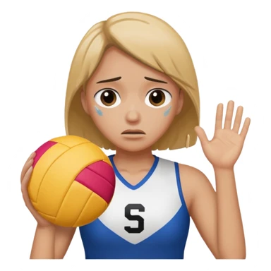 🏐 + 🥺 sticker