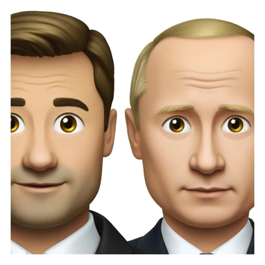 Putin and Zelenskyy  sticker