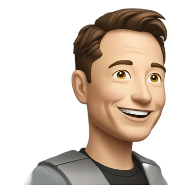 Elon musk happy sticker