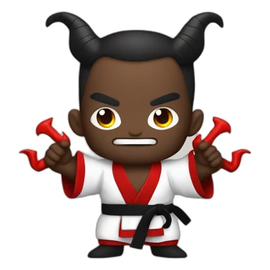 Satan Devil Demon wearing Jiu-Jitsu gi sticker