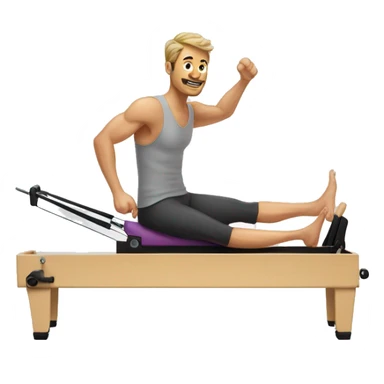 Pilates Reformer guy sticker