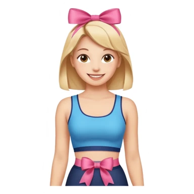 Kurdeleli güzel göbeği açık fit beli zayıf bir kız sticker