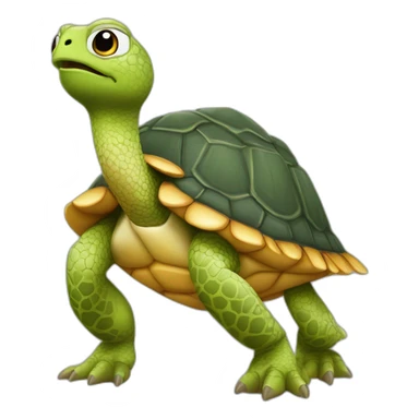 Tortue sur poule sticker