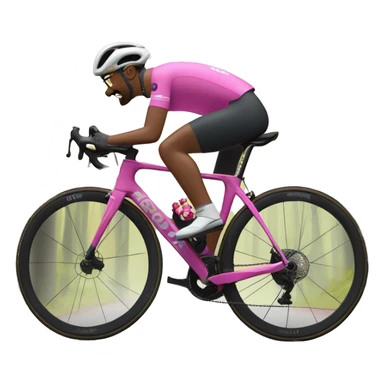 Greg on a grey Cervelo bravo, bike wearing a yellow jersey with Lori on a gray Cervelo gravel bike, wearing pink and riding in a forest sticker