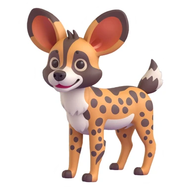 african wild dog sticker
