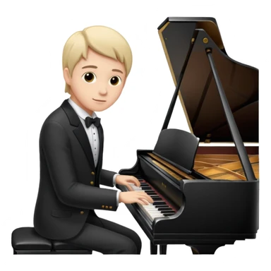 a pianist is playing the piano sticker