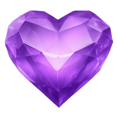 purple crystal heart sticker