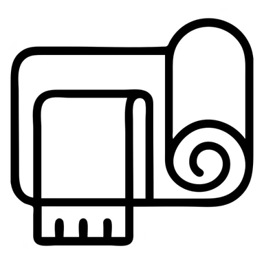 icon on the theme of yoga towel classes.  sticker