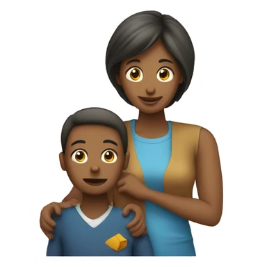 mom following his child to educate him sticker