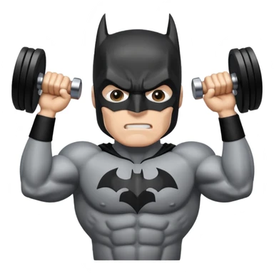 Batman lifts dumbbells sticker