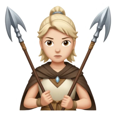 the first human with spears sticker