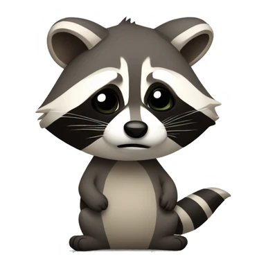 Disappointed raccoon sticker