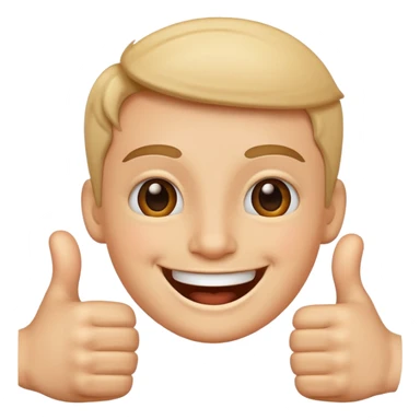 Happy face thumbs up sticker