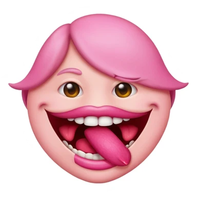 emoji bitting lip sticker