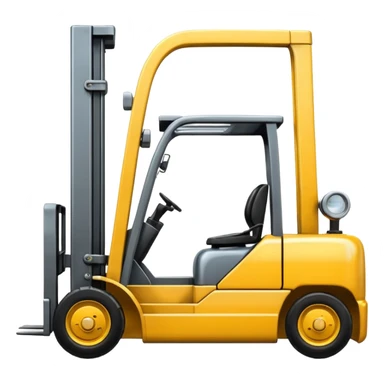 A happy, smiling forklift sticker