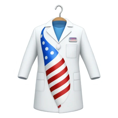Barber pole with surgeon coat sticker