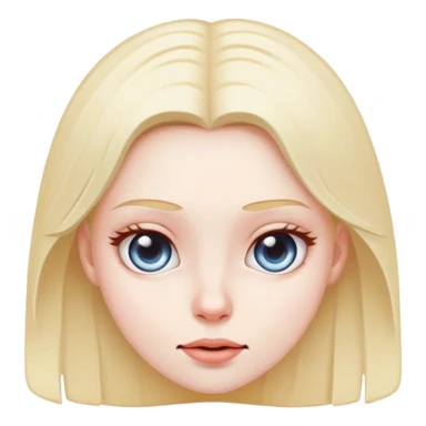 girl with rolling eyes  sticker