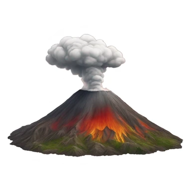 Vulcano che erutta un'arcobaleno sticker