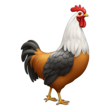 Homme sur poulet sticker