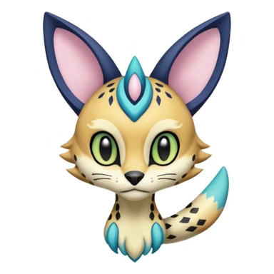 Meloetta-Sergal-Serval-Cresselia-Palkia-Stitch-Fakémon-creature-hybrid sticker