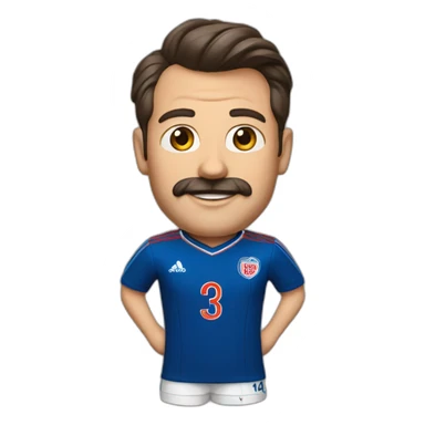 ted lasso with socer shirt sticker