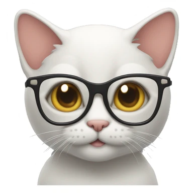 a cat with su glasses sticker
