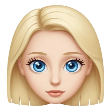 Blue eyes with long eyelashes sticker