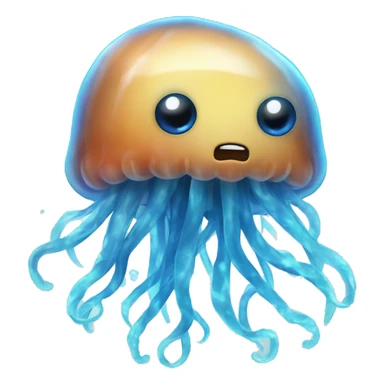 Jellyfish with blue lightning tentacles  sticker