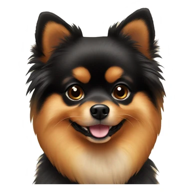 Black and Tan pomeranian sticker