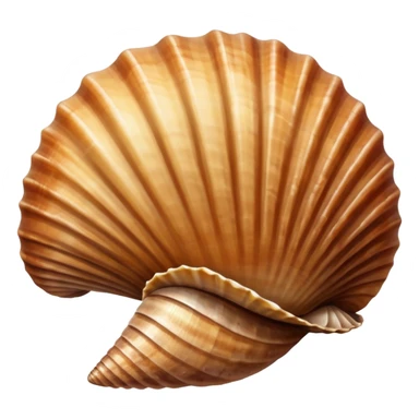 create a open brown seashell sticker