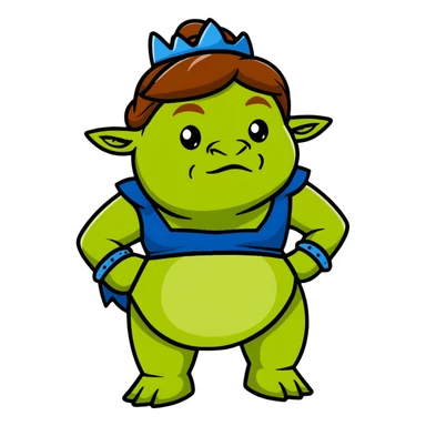 Princess Fiona ogre form from Shrek sticker