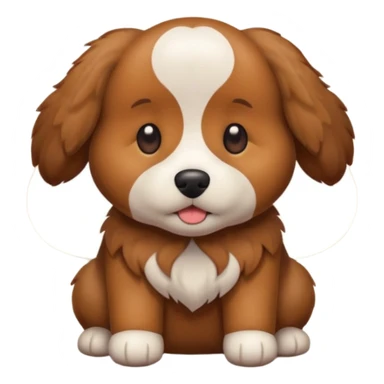 Make a cute brown dog i a carpet sticker