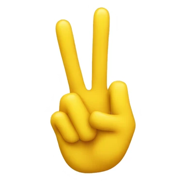  three fingers up yellow color sticker