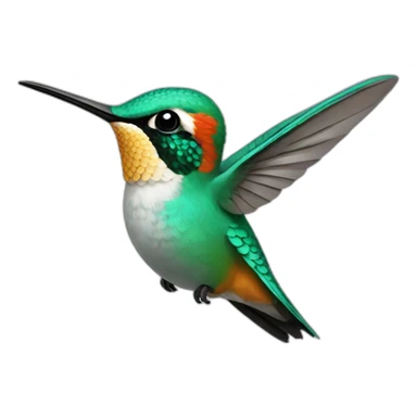 Hummingbird with eyelashes sticker