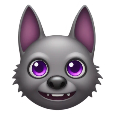 bat with purple eyes sticker