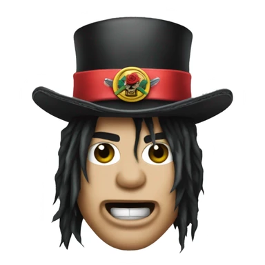 Slash from Guns'N'Roses face sticker