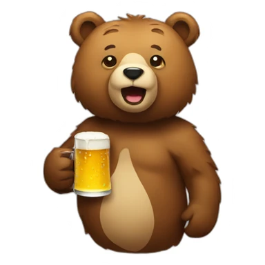 Bear with a beer sticker