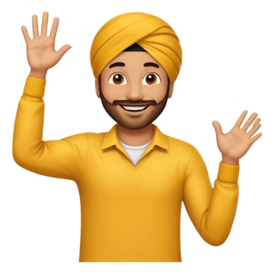 Male Punjabi is dancing on emoji emoji sticker