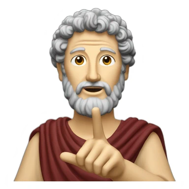 marcus aurelius hands stretched out sticker