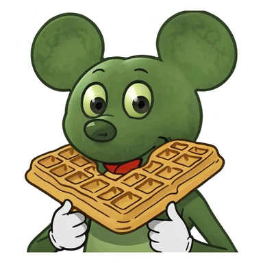 Mickey Mouse waffles. sticker