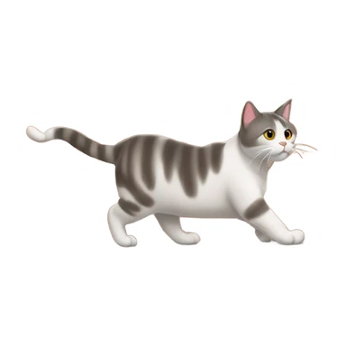 Cat walking on brick wall sticker
