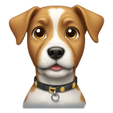 dog with collar sticker