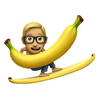 Banana surfing sticker