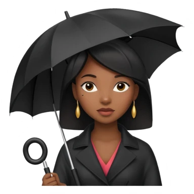 HOLDİNG UMBRELLA BLACK WOMAN sticker