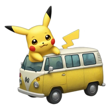 Pikachu-van-gogh sticker