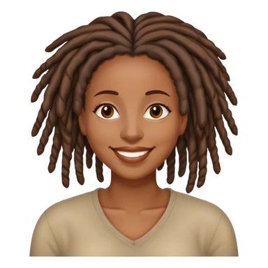 Black woman with locs something good sticker