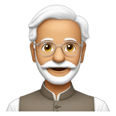 modi ji with lotus sticker