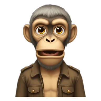 GigaChad meme Monkey sticker