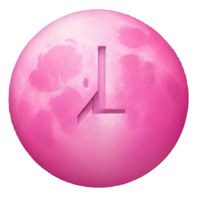 pink moon with letter M in it sticker